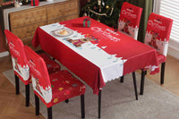 Christmas Rectangle Tablecloth with Four-Piece Chair Covers