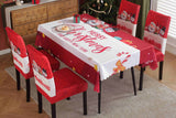 Christmas Rectangle Tablecloth with Four-Piece Chair Covers