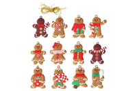 12-Piece Gingerbread Christmas Decorations