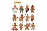 12-Piece Gingerbread Christmas Decorations