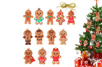 12-Piece Gingerbread Christmas Decorations