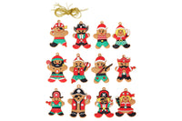 12-Piece Gingerbread Christmas Decorations