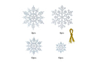 36-Pack Christmas Snowflake Decorations