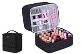 Double Layer Nail Polish Carrying Case Bag Holds 30 Bottles