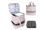 Double Layer Nail Polish Carrying Case Bag Holds 30 Bottles