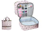 Double Layer Nail Polish Carrying Case Bag Holds 30 Bottles