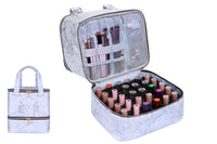 Double Layer Nail Polish Carrying Case Bag Holds 30 Bottles