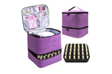 Double Layer Nail Polish Carrying Case Bag Holds 30 Bottles