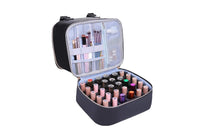 Double Layer Nail Polish Carrying Case Bag Holds 30 Bottles