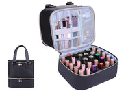 Double Layer Nail Polish Carrying Case Bag Holds 30 Bottles