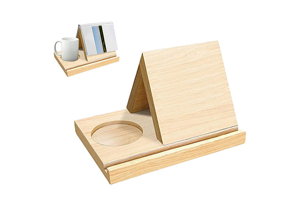 Portable Wooden Triangle Bookshelf Book Stand Holder