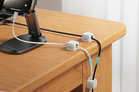 3Pcs Self-Adhesive Magnetic Cable Clips for Desk Cord Organization