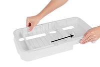 Expandable Food Container Lid Organizer with Adjustable Dividers