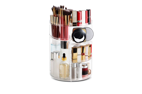 360 Degree Rotating Makeup Organizer Box Cosmetic Storage