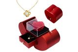 Eternal Love Necklace with Rose Gift Box and Best Wishes Card