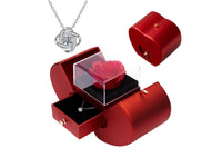 Eternal Love Necklace with Rose Gift Box and Best Wishes Card