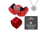 Eternal Love Necklace with Rose Gift Box and Best Wishes Card