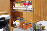 2 Tier Sliding Pull Out Vertical Spice Rack Organizer for Cabinet