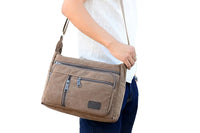 Men's Canvas Shoulder Messenger Bag Crossbody