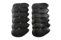 Set of 12Pcs PU Leather Head Cover Golf Iron Club Putter Head Cover