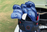 Set of 12Pcs PU Leather Head Cover Golf Iron Club Putter Head Cover