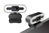 4K Webcam with Light PC Computer Camera with Built-in Microphone Plug & Play USB Webcam