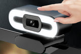 4K Webcam with Light PC Computer Camera with Built-in Microphone Plug & Play USB Webcam