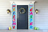 Easter Party Supplies-Happy Easter Porch Sign Banner