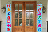 Easter Party Supplies-Happy Easter Porch Sign Banner