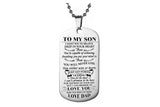 To My Son Daughter Inspirational Necklace Gift