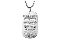 To My Son Daughter Inspirational Necklace Gift