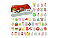 Christmas 24 Days Countdown Advent Calendar with Rubber Toys