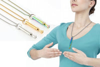 3Pcs Mindfulness Breathing Necklace Stainless Steel Breathe Pendant Meditation Tools