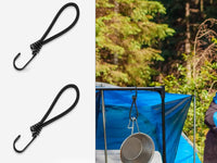 4Pcs Outdoor Camping Tent Elastic Cords with Hooks