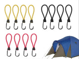 4Pcs Outdoor Camping Tent Elastic Cords with Hooks