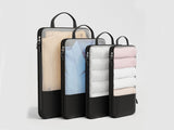 4Pcs Zipper Compression Storage Bags Travel Luggage Organizers