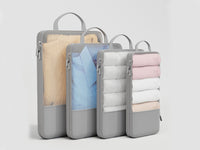 4Pcs Zipper Compression Storage Bags Travel Luggage Organizers