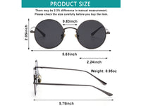 Punk Retro Round Frame Sunglasses–Bold and Stylish Vintage Look!