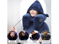 Travel Neck Pillow with Hat – Inflatable & Detachable Design!