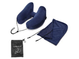 Travel Neck Pillow with Hat – Inflatable & Detachable Design!