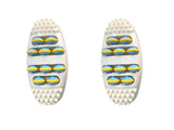 2Pcs Elliptical Foot Massagers Roller Press Plates