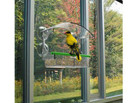 Window Bird Feeder with Detachable Seed Tray for Small Birds