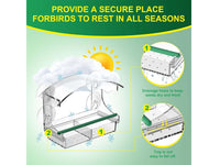 Window Bird Feeder with Detachable Seed Tray for Small Birds