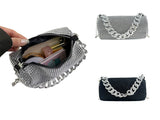 Women Allover Rhinestone Mini Crossbody Bag