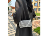 Women Allover Rhinestone Mini Crossbody Bag