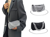 Women Allover Rhinestone Mini Crossbody Bag