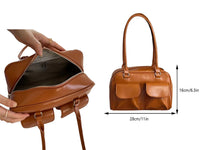 Women Pu Leather Underarm Bag Business Shoulder Bag