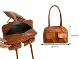 Women Pu Leather Underarm Bag Business Shoulder Bag