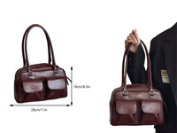 Women Pu Leather Underarm Bag Business Shoulder Bag