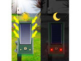 Solar Ultrasonic LED Animal Repeller for Outdoor